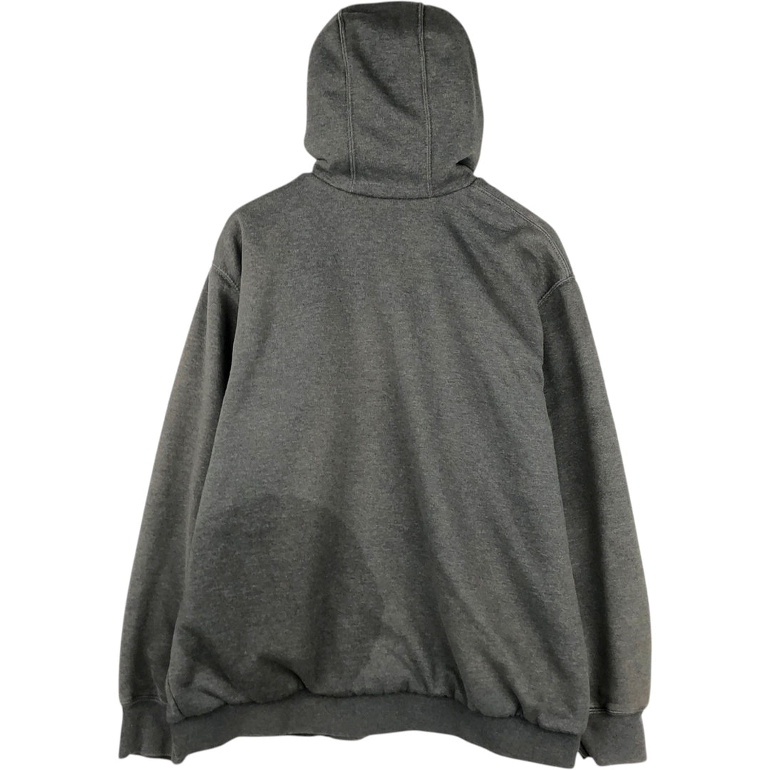 Carhartt Loose Fit RAIN DEFENDER ASB Advertising Full-Zip Sweatshirt Hoodie (Men's Size L equivalent) unclear Charcoal Vintage Second Hand