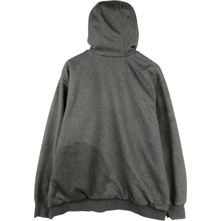 Carhartt Loose Fit RAIN DEFENDER ASB Advertising Full-Zip Sweatshirt Hoodie (Men's Size L equivalent) unclear Charcoal Vintage Second Hand