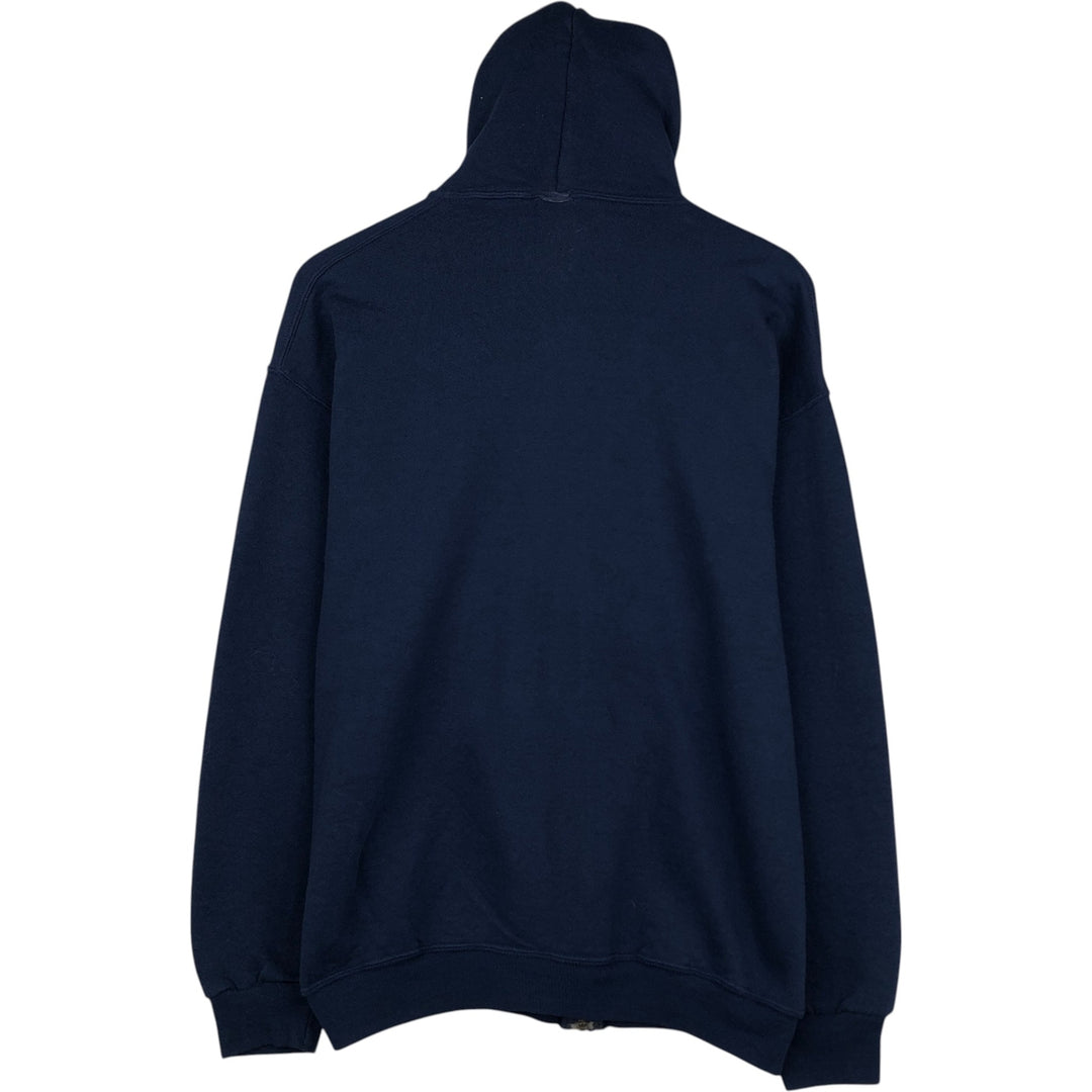 Vintage 90'S Russell Athletic full-zip sweatshirt, size L, men's cotton navy blue type Vintage Second Hand