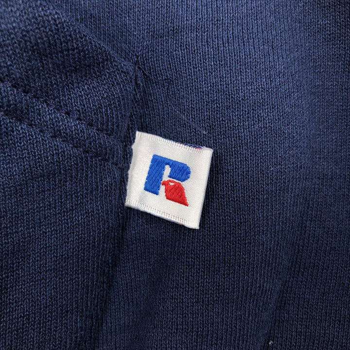 Vintage 90'S Russell Athletic full-zip sweatshirt, size L, men's cotton navy blue type Vintage Second Hand