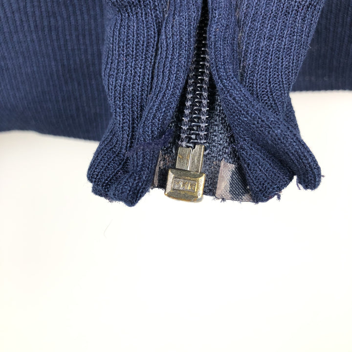 Vintage 90'S Russell Athletic full-zip sweatshirt, size L, men's cotton navy blue type Vintage Second Hand