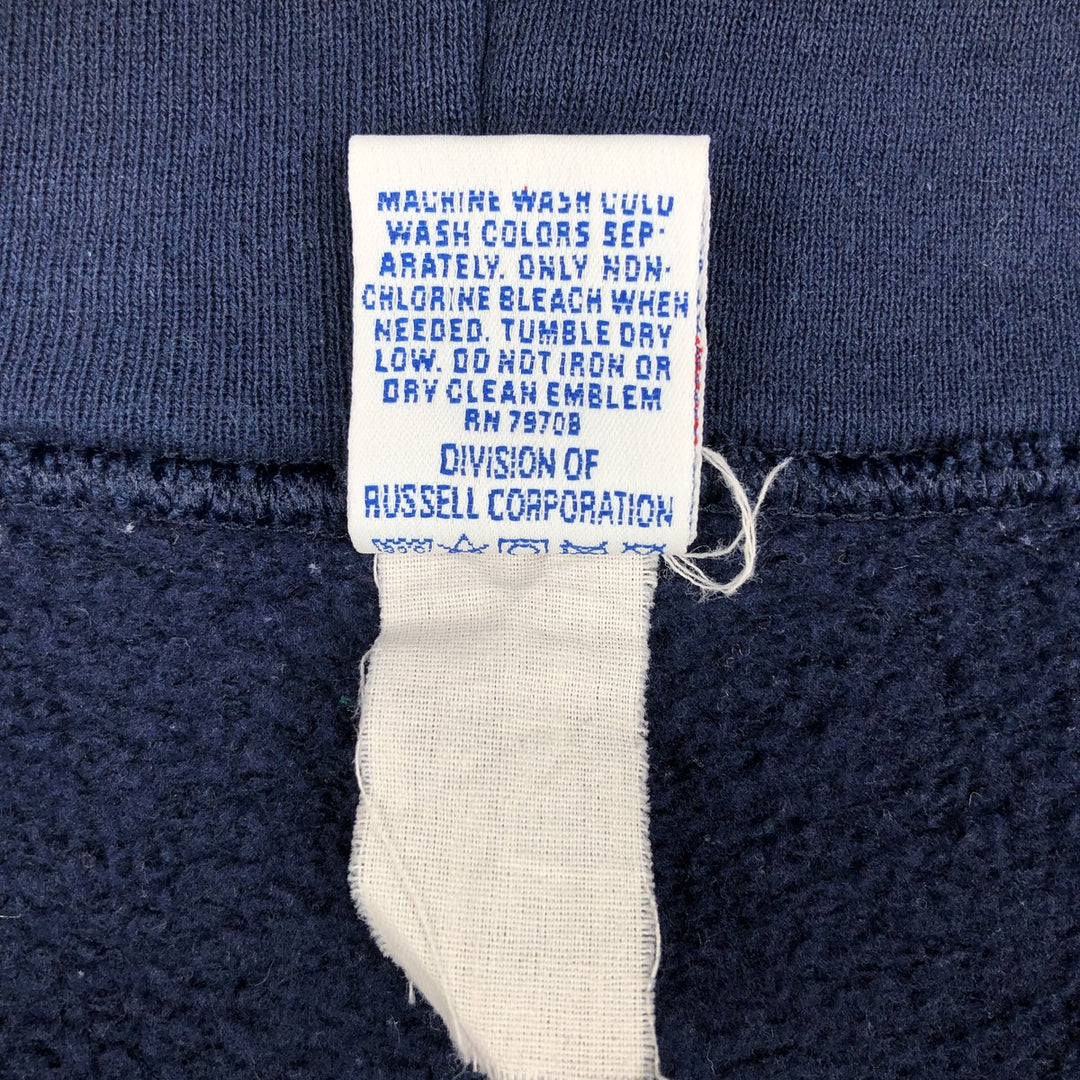 Vintage 90'S Russell Athletic full-zip sweatshirt, size L, men's unclear navy blue type Vintage Second Hand