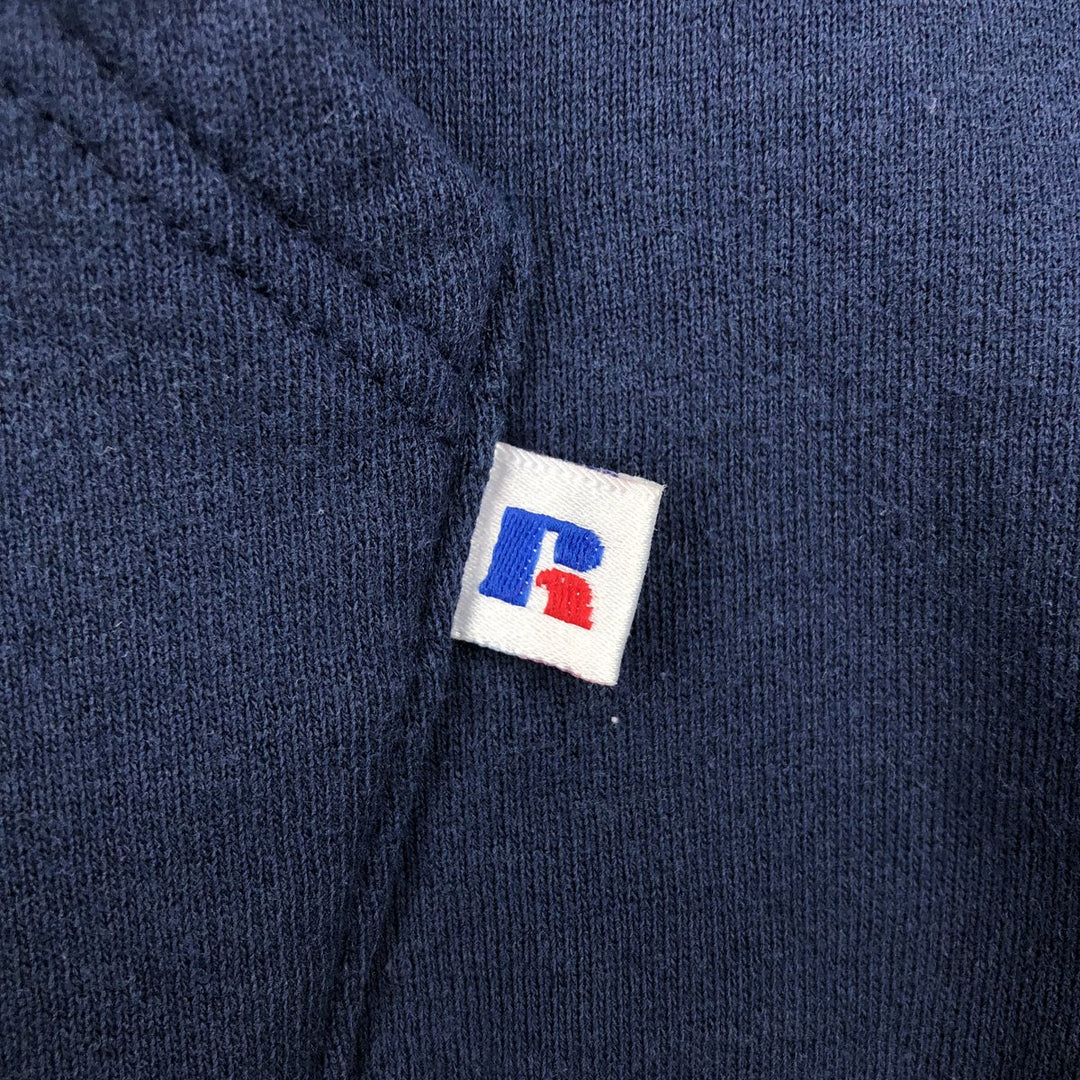 Vintage 90'S Russell Athletic full-zip sweatshirt, size L, men's unclear navy blue type Vintage Second Hand