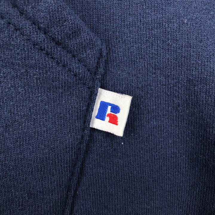 Vintage 90'S Russell Athletic full-zip sweatshirt, size L, men's unclear navy blue type Vintage Second Hand