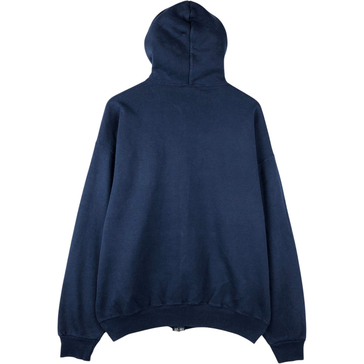 Vintage 90'S Russell Athletic full-zip sweatshirt, size XL, men's cotton navy blue type Vintage Second Hand