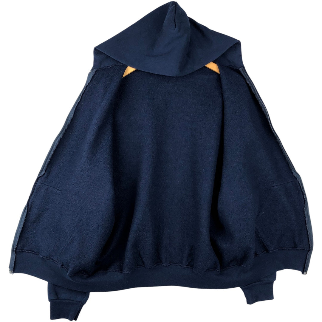 Vintage 90'S Russell Athletic full-zip sweatshirt, size XL, men's cotton navy blue type Vintage Second Hand