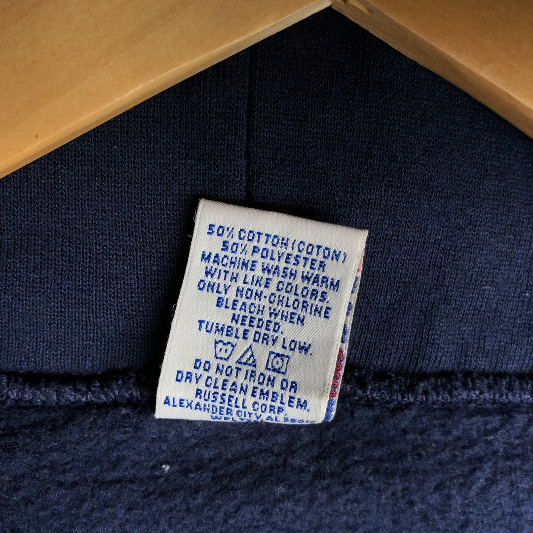 Vintage 90'S Russell Athletic full-zip sweatshirt, size XL, men's cotton navy blue type Vintage Second Hand