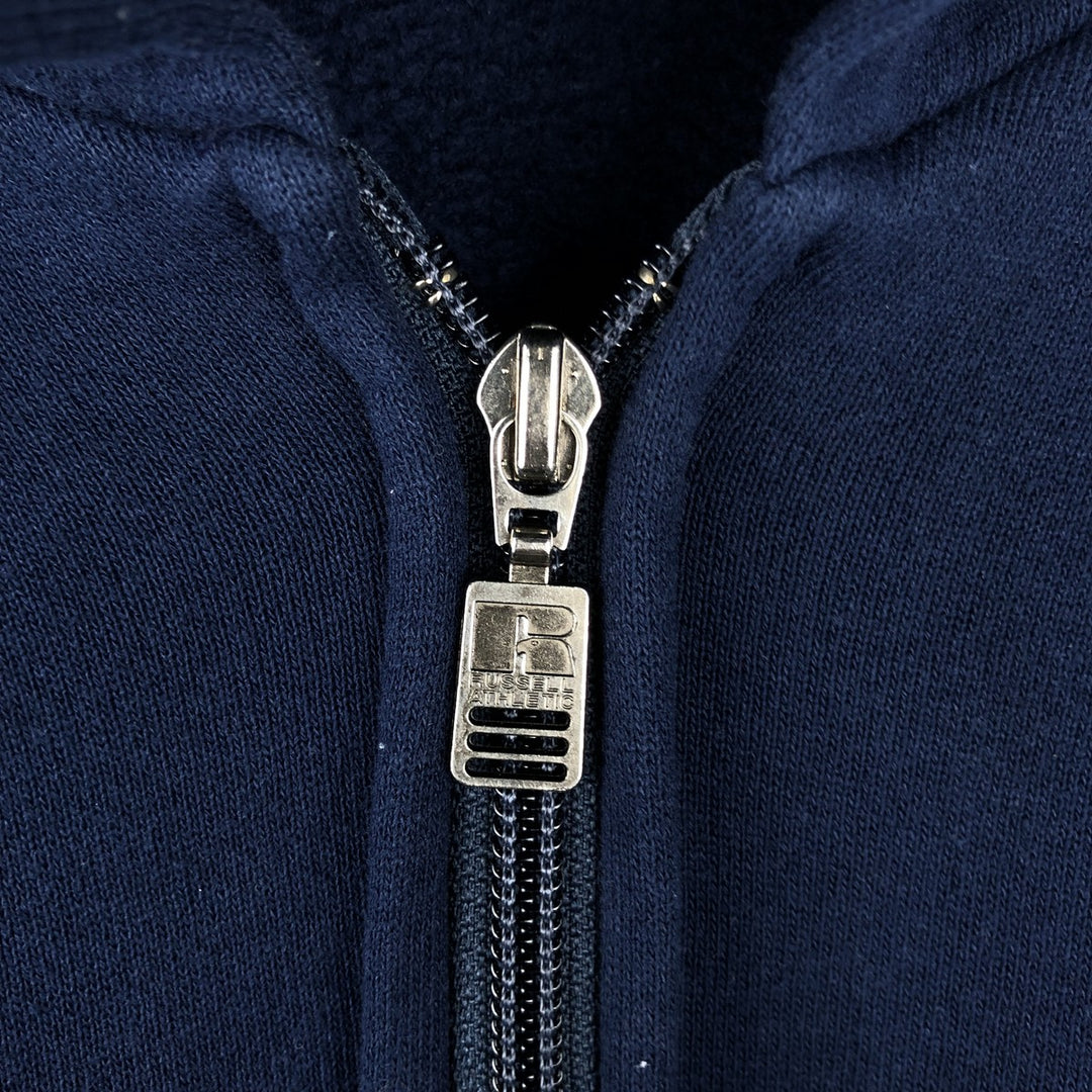 Vintage 90'S Russell Athletic full-zip sweatshirt, size XL, men's cotton navy blue type Vintage Second Hand