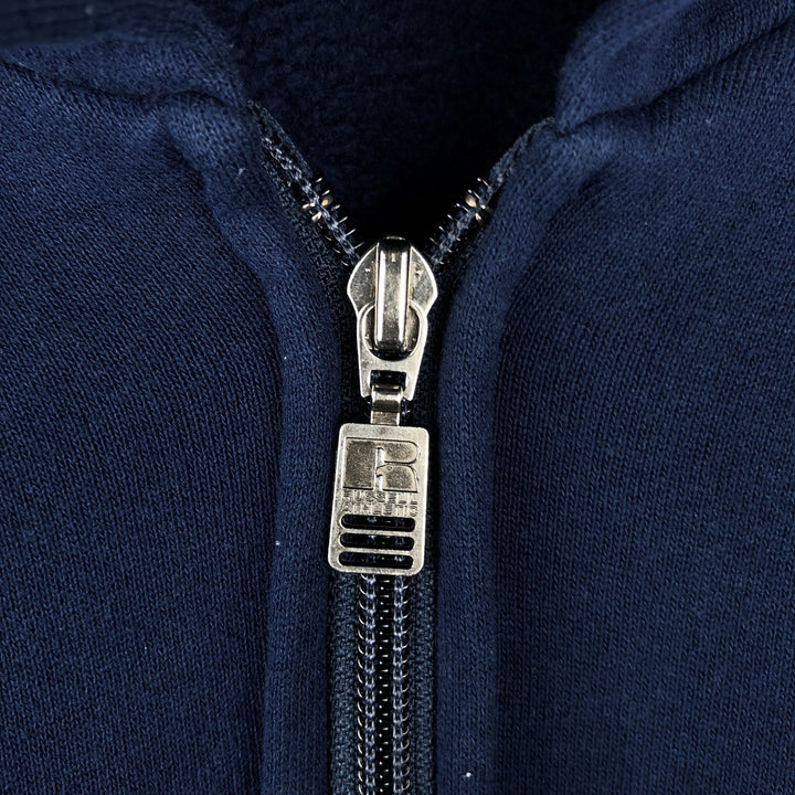 Vintage 90'S Russell Athletic full-zip sweatshirt, size XL, men's cotton navy blue type Vintage Second Hand