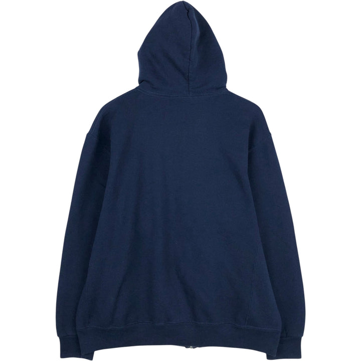 2000'S ~ Russell ATHLETIC Sweatshirt Full Zip Hoodie Men's XL cotton navy blue type Vintage Second Hand