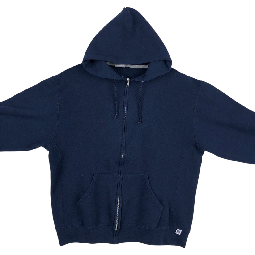 2000'S ~ Russell ATHLETIC Sweatshirt Full Zip Hoodie Men's XL cotton navy blue type Vintage Second Hand