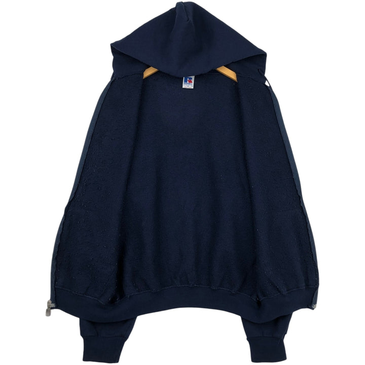 80s-90'S Russell Athletic Full-Zip Sweatshirt Hoodie, Men's Size M (approx.), Vintage cotton navy blue type Vintage Second Hand