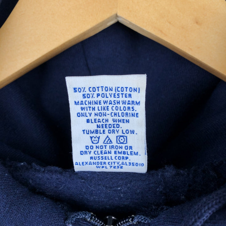 80s-90'S Russell Athletic Full-Zip Sweatshirt Hoodie, Men's Size M (approx.), Vintage cotton navy blue type Vintage Second Hand
