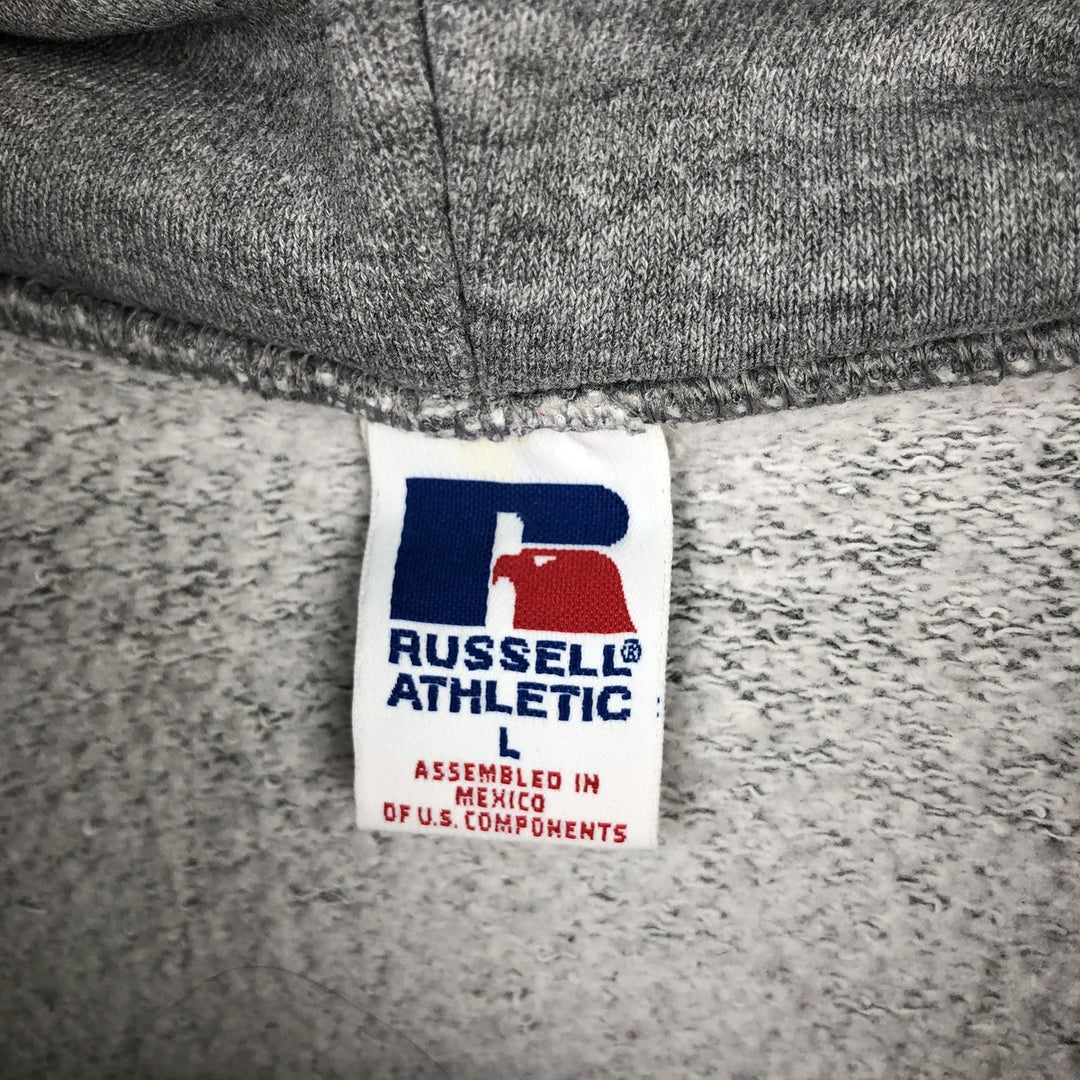 80s-90'S Russell Full-Zip Sweatshirt Hoodie, Men's Size L (Equivalent), Vintage polyester gray type Vintage Second Hand