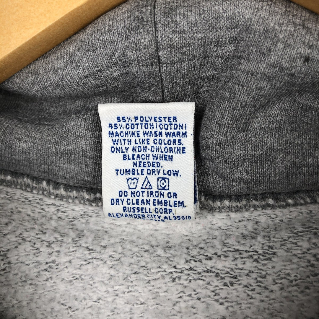 80s-90'S Russell Full-Zip Sweatshirt Hoodie, Men's Size L (Equivalent), Vintage polyester gray type Vintage Second Hand