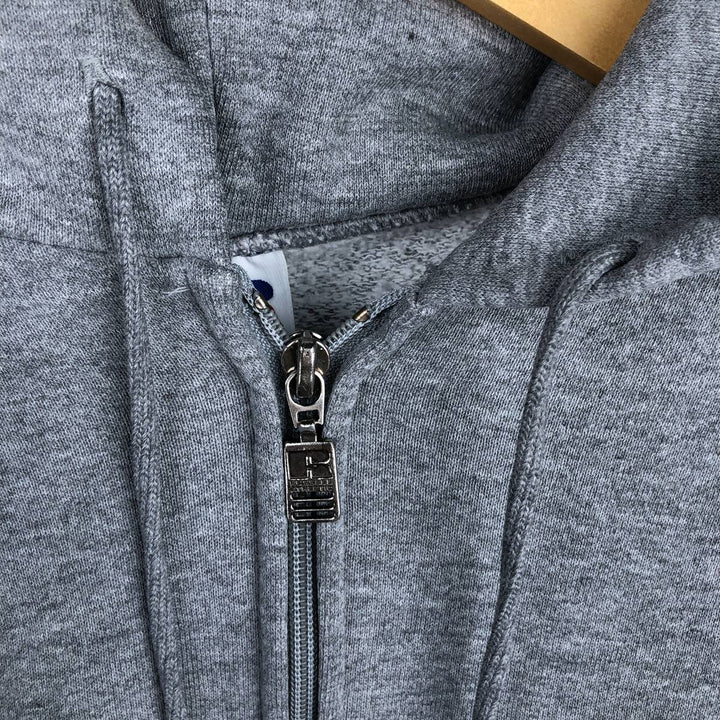 80s-90'S Russell Full-Zip Sweatshirt Hoodie, Men's Size L (Equivalent), Vintage polyester gray type Vintage Second Hand