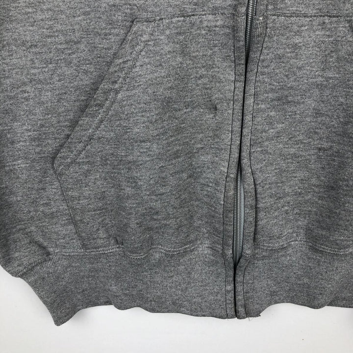 80s-90'S Russell Full-Zip Sweatshirt Hoodie, Men's Size L (Equivalent), Vintage polyester gray type Vintage Second Hand