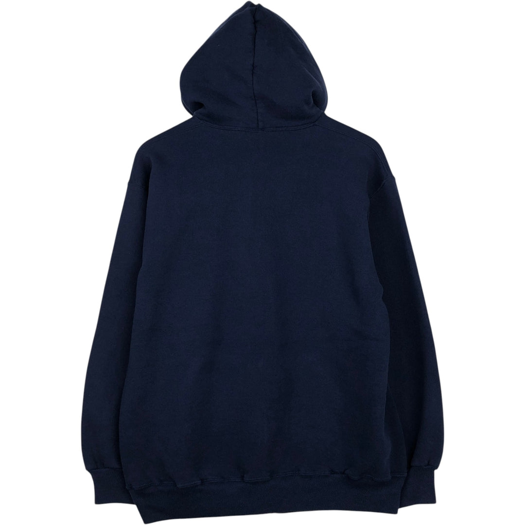 Vintage 80s-90'S Russell full-zip sweatshirt hoodie, Made in USA, Men's XL cotton navy blue type Vintage Second Hand