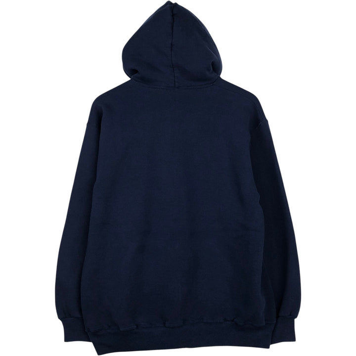 Vintage 80s-90'S Russell full-zip sweatshirt hoodie, Made in USA, Men's XL cotton navy blue type Vintage Second Hand