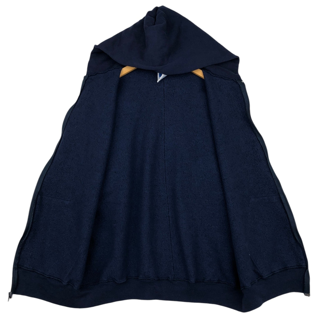 Vintage 80s-90'S Russell full-zip sweatshirt hoodie, Made in USA, Men's XL cotton navy blue type Vintage Second Hand
