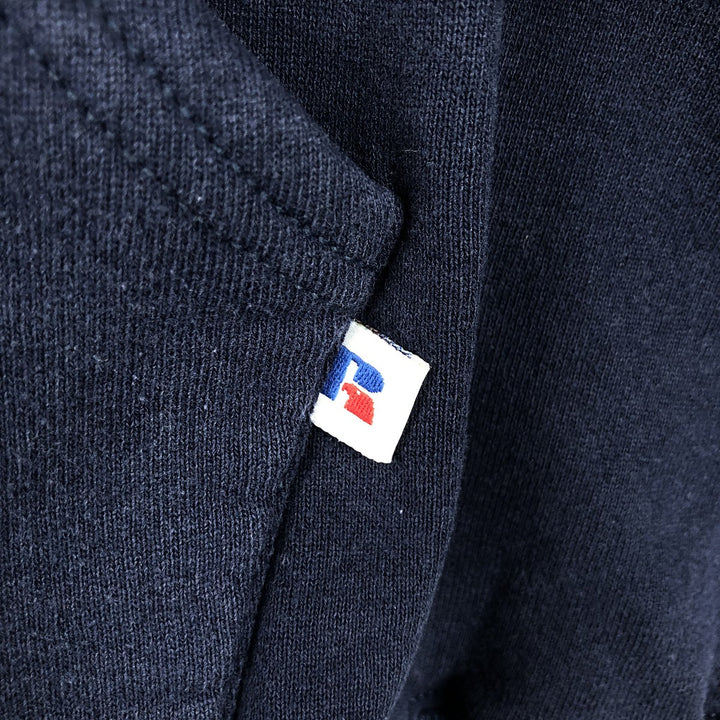 Vintage 80s-90'S Russell full-zip sweatshirt hoodie, Made in USA, Men's XL cotton navy blue type Vintage Second Hand