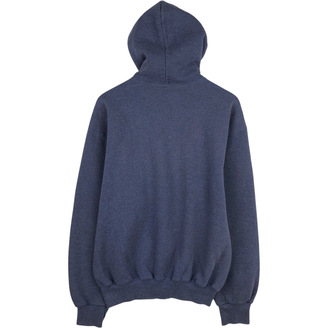 80s-90'S Russell Athletic Full-Zip Sweatshirt Hoodie, Made in USA, Men's Size L (Equivalent), Vintage polyester navy blue type Vintage Second Hand