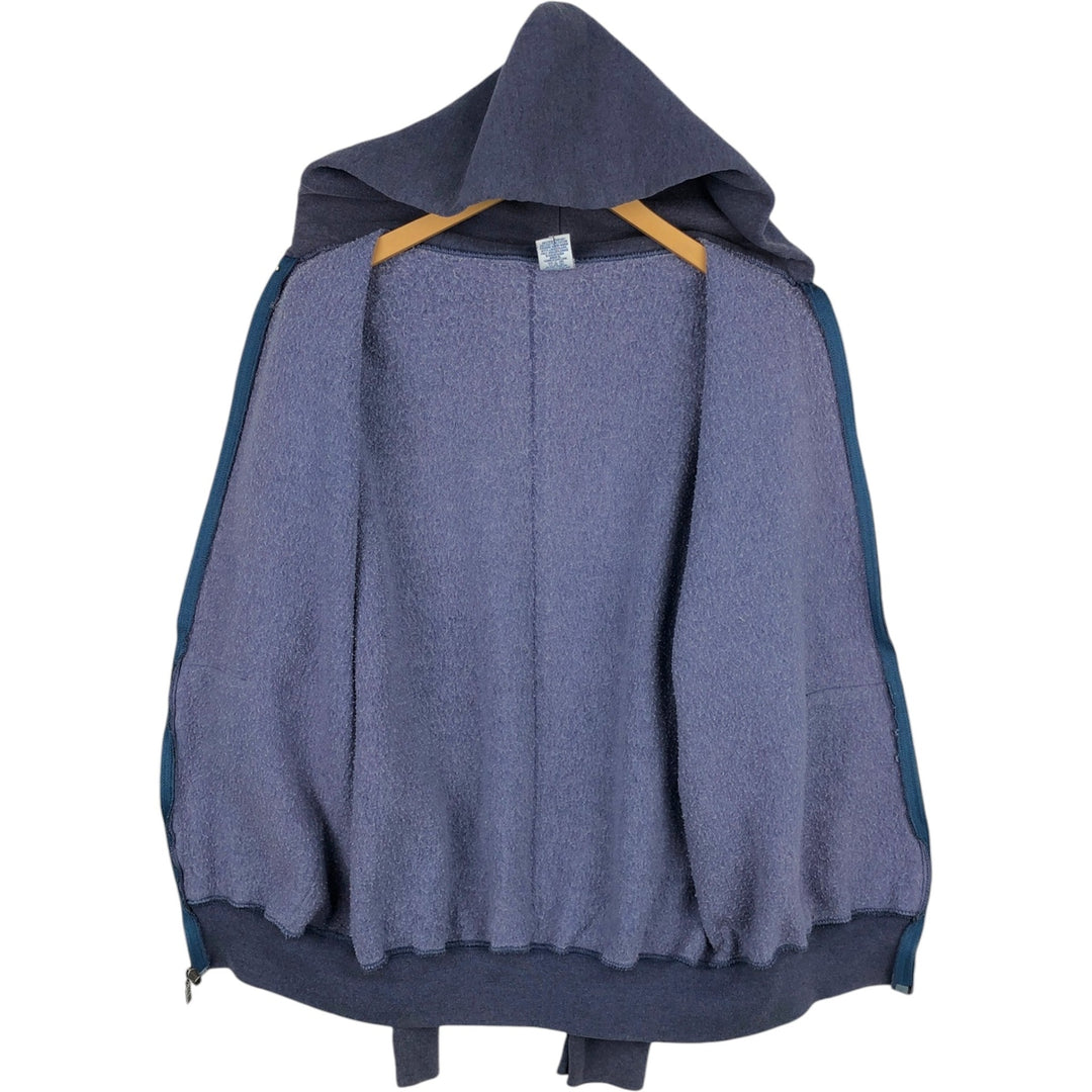 80s-90'S Russell Athletic Full-Zip Sweatshirt Hoodie, Made in USA, Men's Size L (Equivalent), Vintage polyester navy blue type Vintage Second Hand