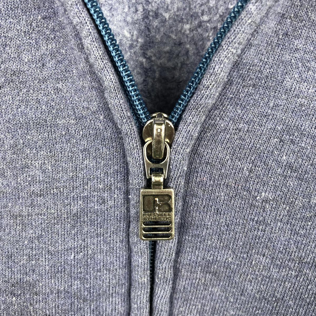 80s-90'S Russell Athletic Full-Zip Sweatshirt Hoodie, Made in USA, Men's Size L (Equivalent), Vintage polyester navy blue type Vintage Second Hand
