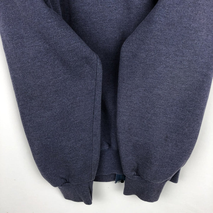 80s-90'S Russell Athletic Full-Zip Sweatshirt Hoodie, Made in USA, Men's Size L (Equivalent), Vintage polyester navy blue type Vintage Second Hand