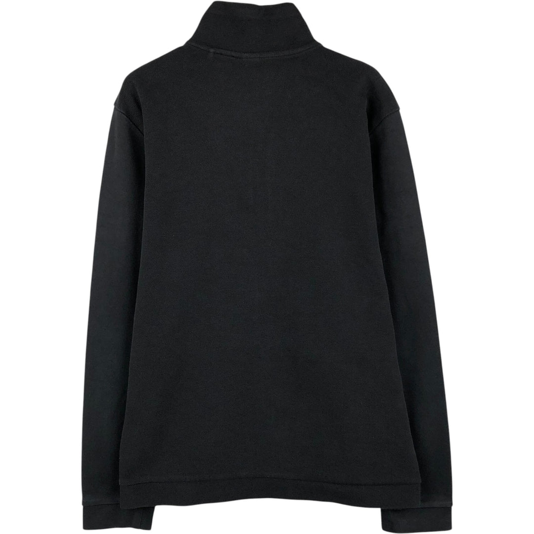 Hugo Boss Full-Zip Sweatshirt (Men's Size L) cotton black type Vintage Second Hand