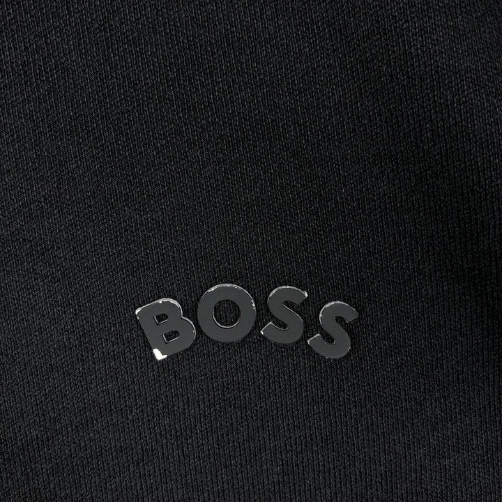 Hugo Boss Full-Zip Sweatshirt (Men's Size L) cotton black type Vintage Second Hand