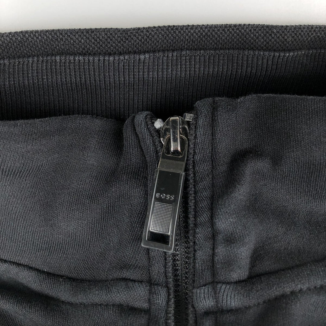 Hugo Boss Full-Zip Sweatshirt (Men's Size L) cotton black type Vintage Second Hand