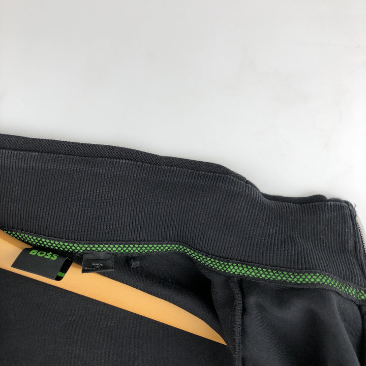 Hugo Boss Full-Zip Sweatshirt (Men's Size L) cotton black type Vintage Second Hand