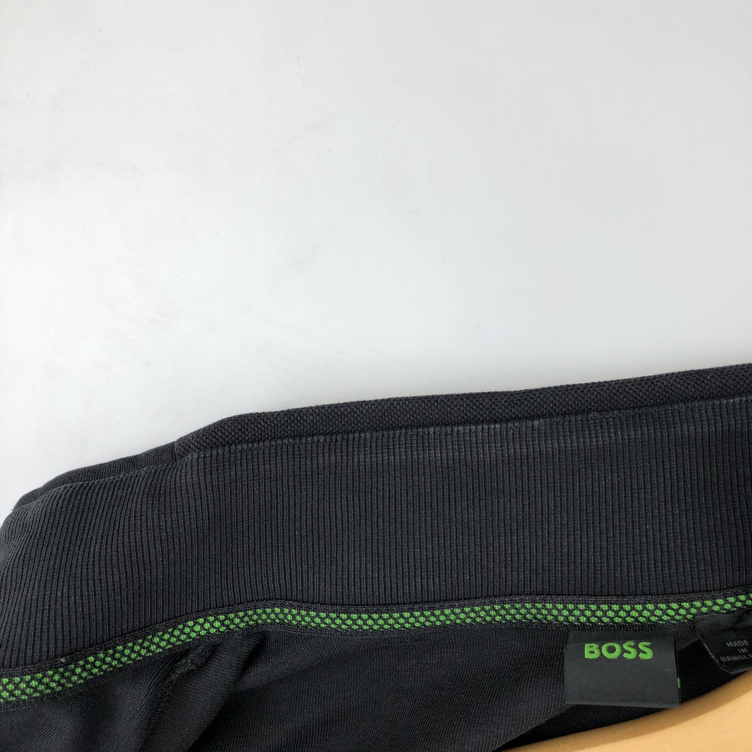 Hugo Boss Full-Zip Sweatshirt (Men's Size L) cotton black type Vintage Second Hand