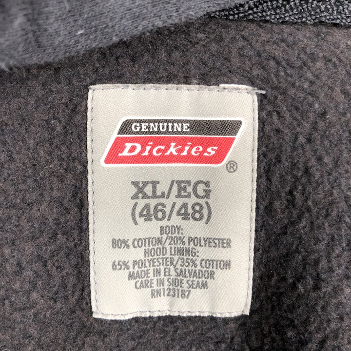 Dickies Sweat Full Zip Hoodie Men's XL cotton black type Vintage Second Hand