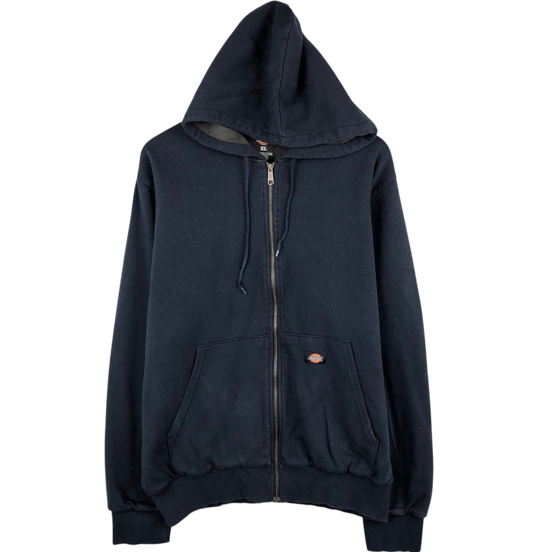 Dickies Sweat Full Zip Hoodie Men's XL cotton navy blue type Vintage Second Hand