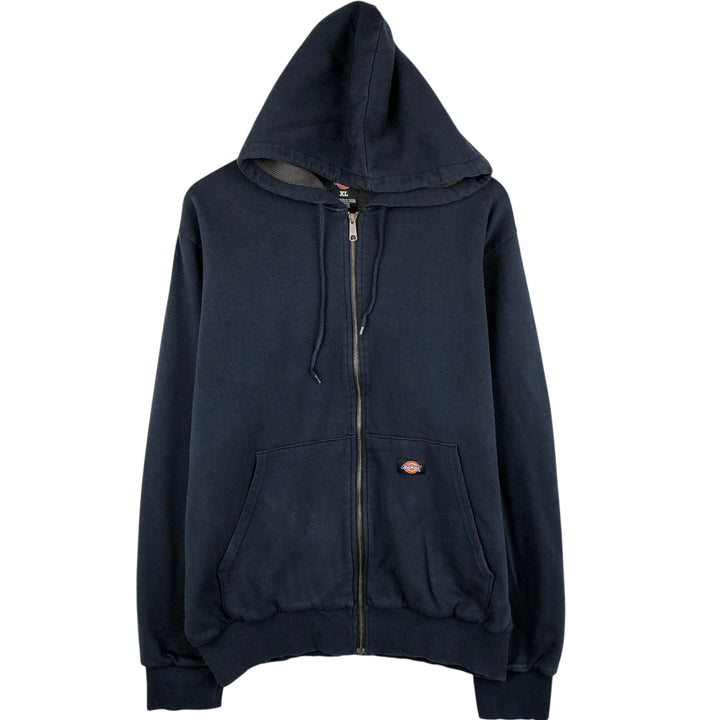 Dickies Sweat Full Zip Hoodie Men's XL cotton navy blue type Vintage Second Hand