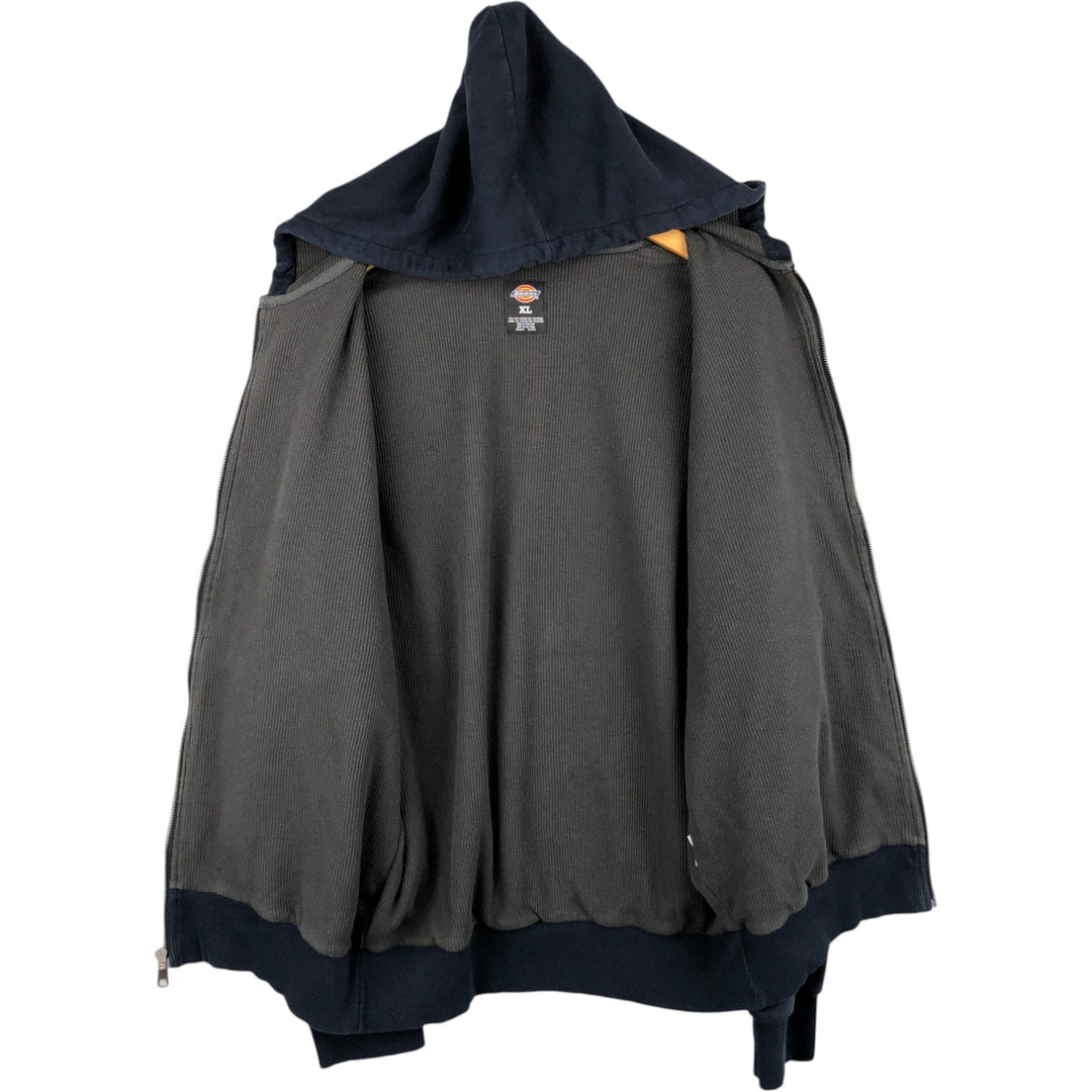 Dickies Sweat Full Zip Hoodie Men's XL cotton navy blue type Vintage Second Hand