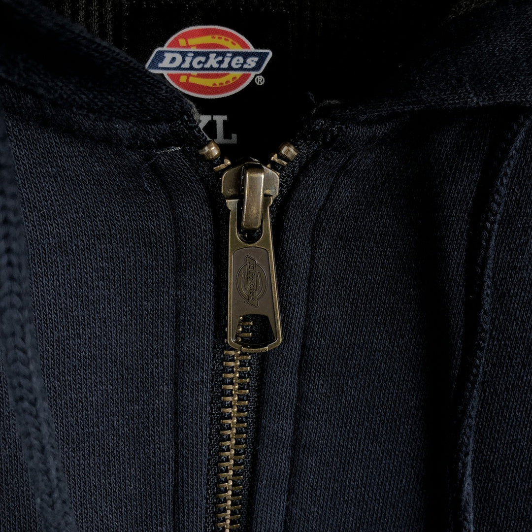 Dickies Sweat Full Zip Hoodie Men's XL cotton navy blue type Vintage Second Hand