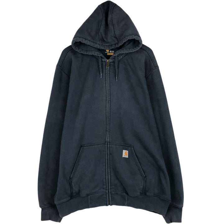 Carhartt Original Fit Full-Zip Hoodie, Men's XXL cotton navy blue type Vintage Second Hand