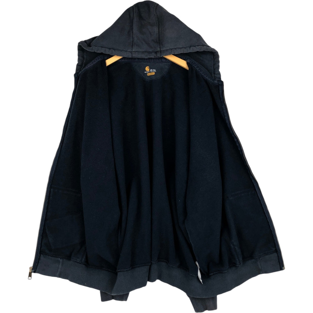 Carhartt Original Fit Full-Zip Hoodie, Men's XXL cotton navy blue type Vintage Second Hand