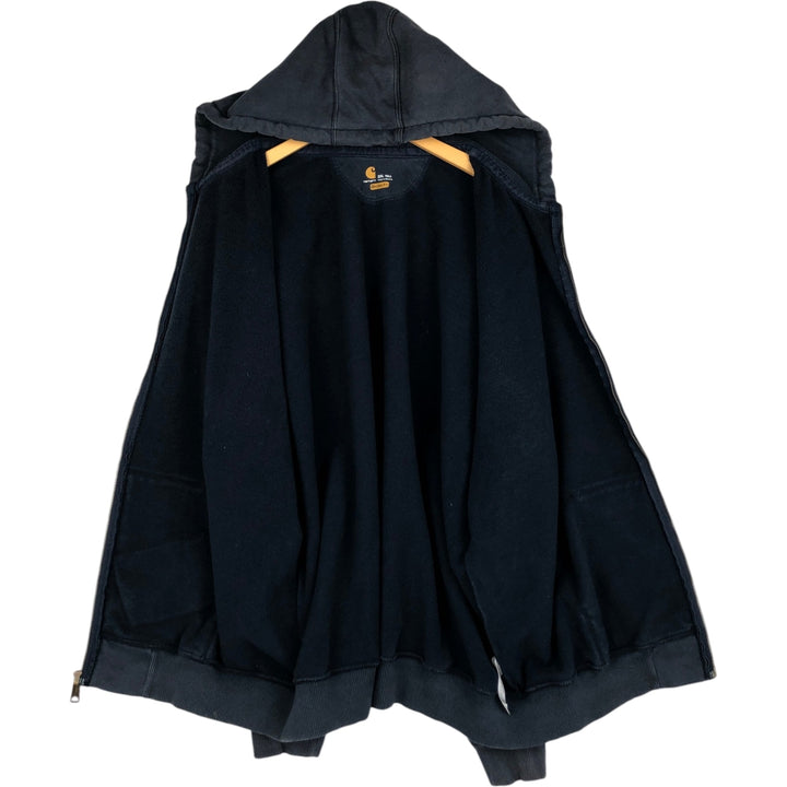 Carhartt Original Fit Full-Zip Hoodie, Men's XXL cotton navy blue type Vintage Second Hand