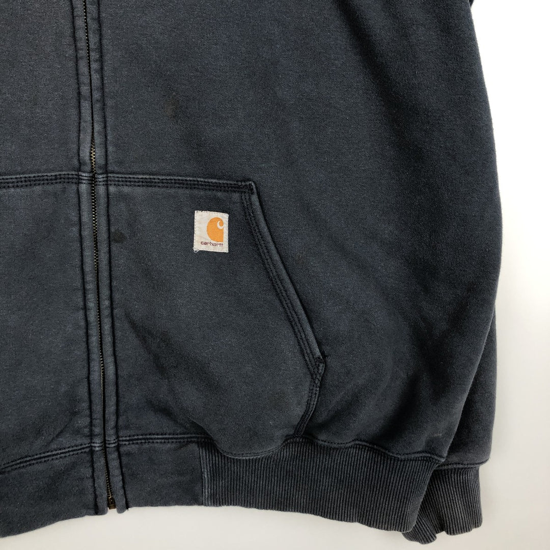 Carhartt Original Fit Full-Zip Hoodie, Men's XXL cotton navy blue type Vintage Second Hand