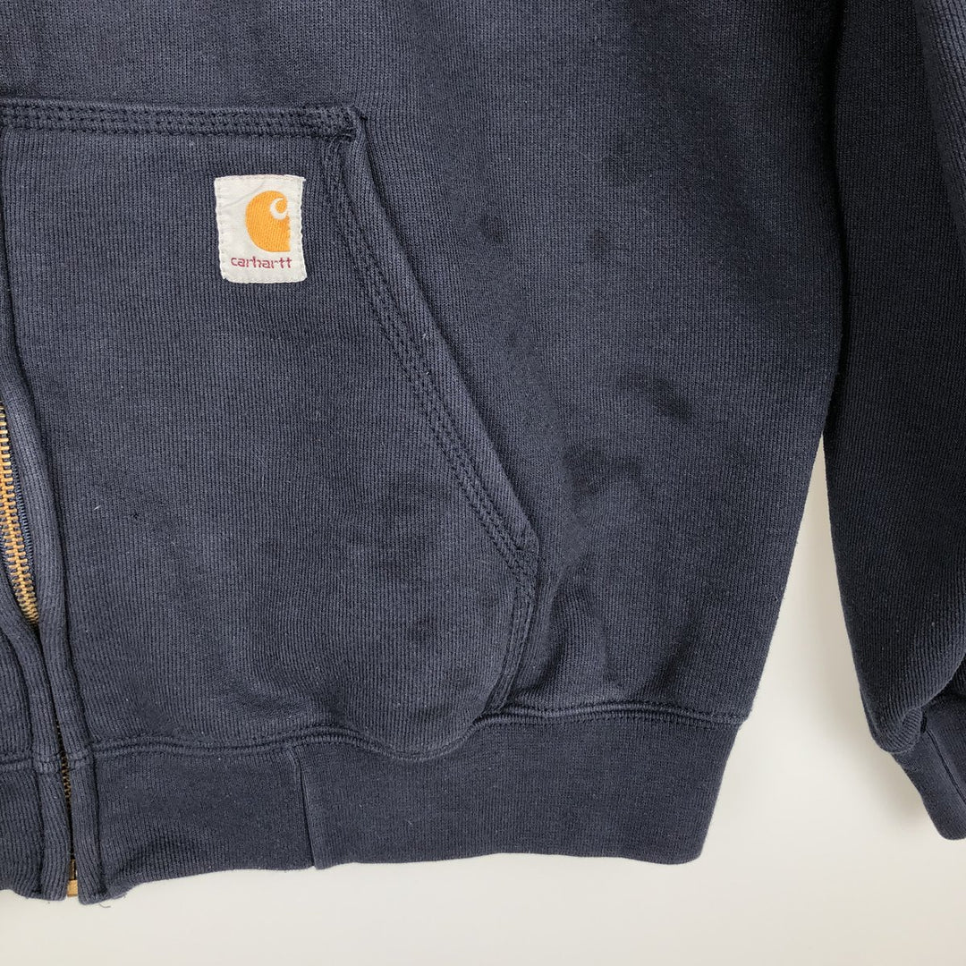 Carhartt Loose Fit Advertising Sweatshirt Full-Zip Hoodie, Men's Size L cotton navy blue type Vintage Second Hand