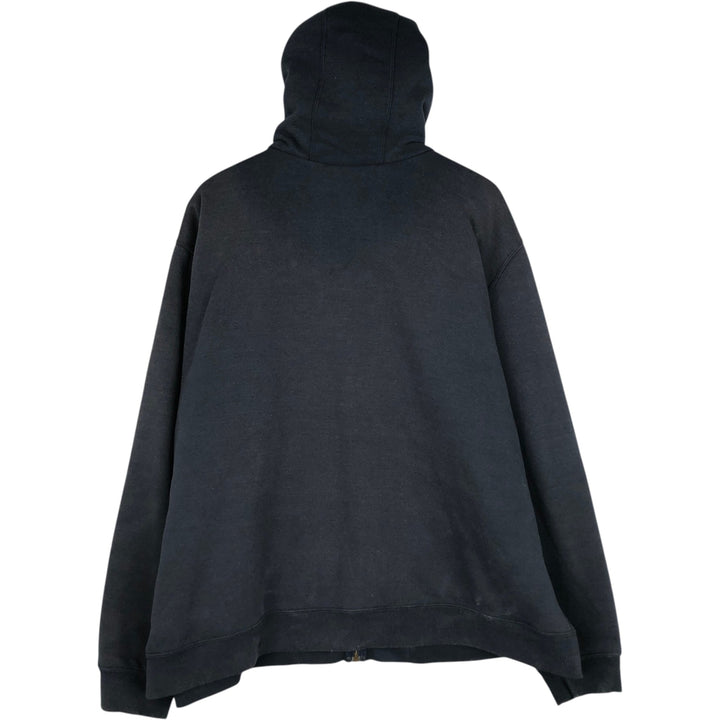 Carhartt Sweat Full Zip Hoodie Men's XXL cotton navy blue type Vintage Second Hand