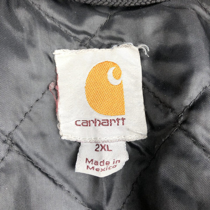 Carhartt Sweat Full Zip Hoodie Men's XXL cotton navy blue type Vintage Second Hand