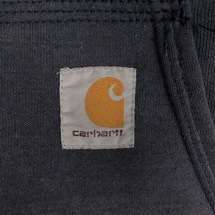 Carhartt Sweat Full Zip Hoodie Men's XXL cotton navy blue type Vintage Second Hand
