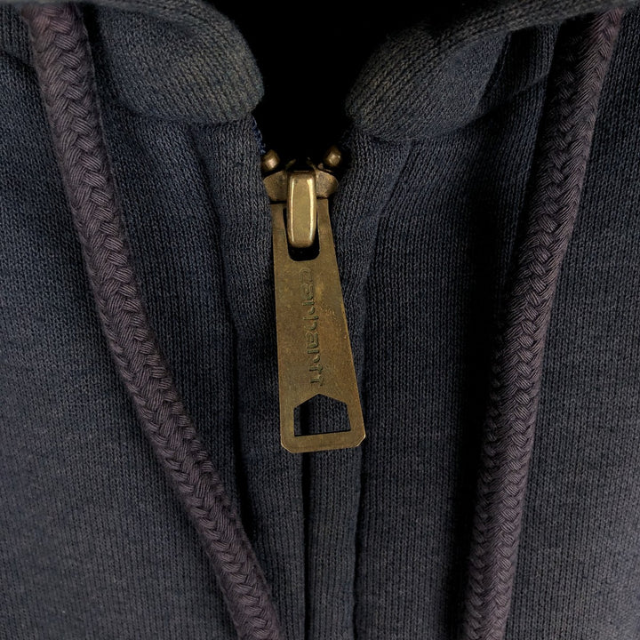 Carhartt Sweat Full Zip Hoodie Men's XXL cotton navy blue type Vintage Second Hand