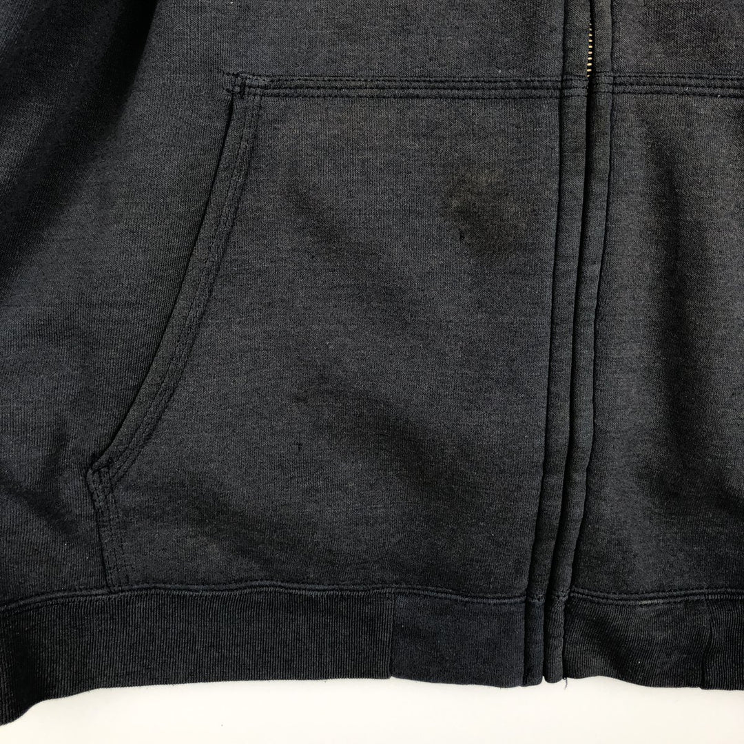 Carhartt Sweat Full Zip Hoodie Men's XXL cotton navy blue type Vintage Second Hand