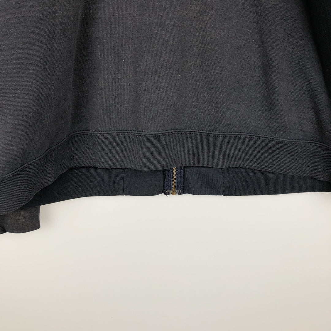 Carhartt Sweat Full Zip Hoodie Men's XXL cotton navy blue type Vintage Second Hand